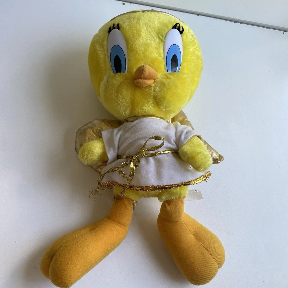 Vintage‎ Tweety Bird Angel Plush Looney Tunes 1998 Ace Gold White 12